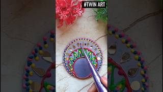 beautiful painting on small board 💗💗 #painting #twin art #youtubeshorts #art#shorts