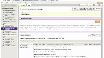 Creating the Institutional Scorecard in Taskstream