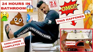 LIVING 24 HOURS IN MY BATHROOM!!! *OVERNIGHT CHALLENGE*