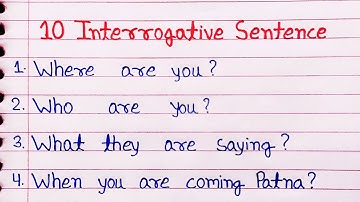 Example of Interrogative Sentences | 10 interrogative sentence class 6 | English Grammar tence
