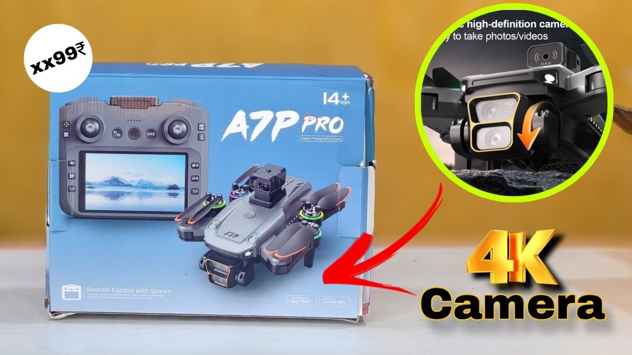 4K Dual Camera Drone 😱 Obstacle Avoid + LCD Remote | Worth It? 🚁🔥 - YouTube