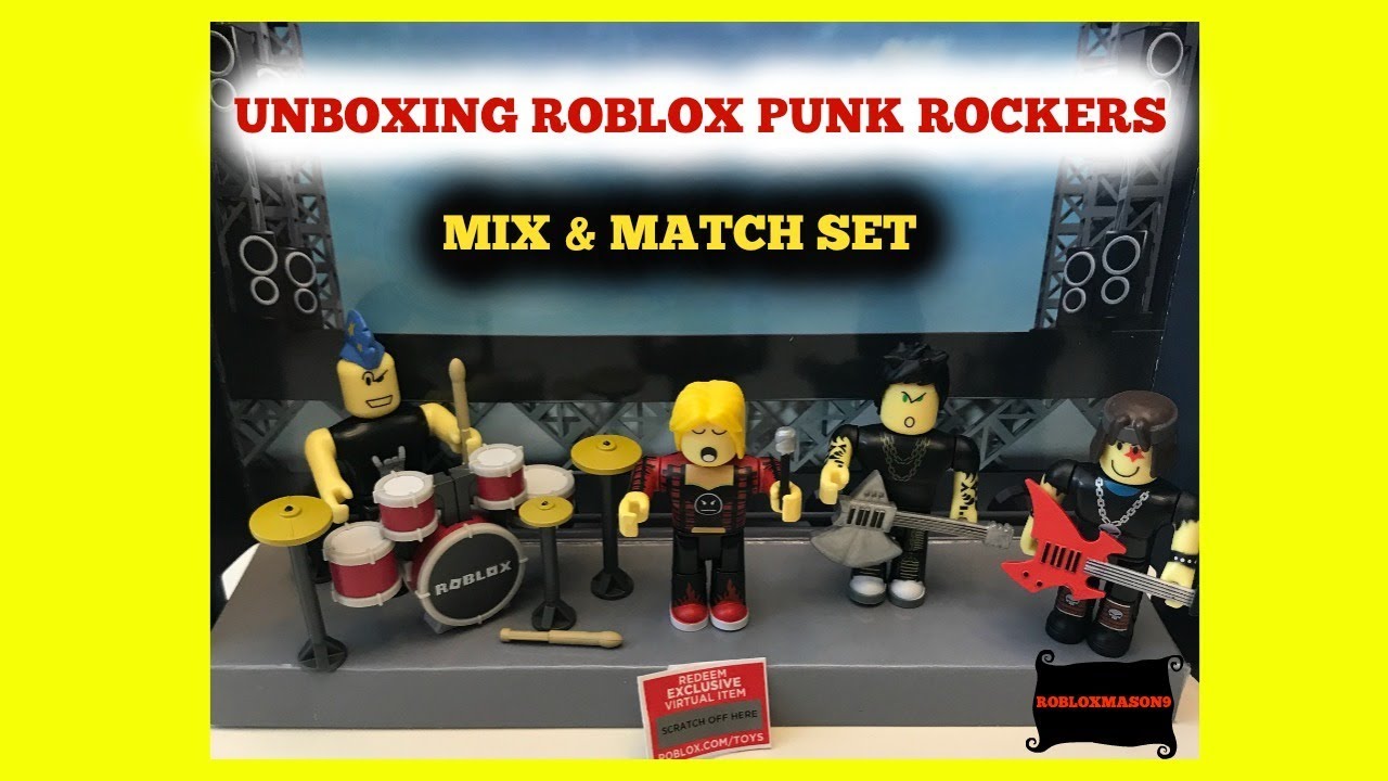 Unboxing Roblox Punk Rockers Mix Match Set Youtube - roblox toys punk rockers