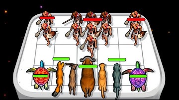 Merge & Hunt : Riot of Nature game in MAX LEVEL ⭐ Merge Simulator Battles ( Army Battle )