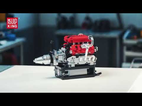 Конструктор двигун Ferrari V8 Mould King моторизований восьмициліндровий мотор, 750 деталей, видео 1