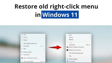 Restore Old Rght Click Menu in Windows 11