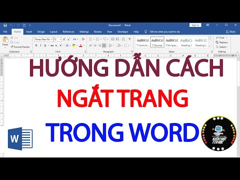 #1 Cách ngắt trang trong word Mới Nhất