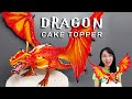 How to make a Dragon Cake Topper |  Dragon Cake Topper Tutorial | How to make a fondant Dragon