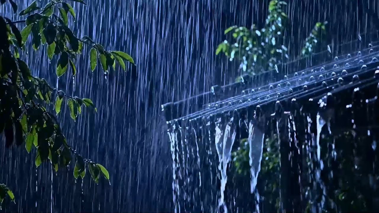 🌧 Intense Rain on Roof Tiles — Soothing Rainfall for Deep Sleep, Insomnia & Mind Relaxation 🌙