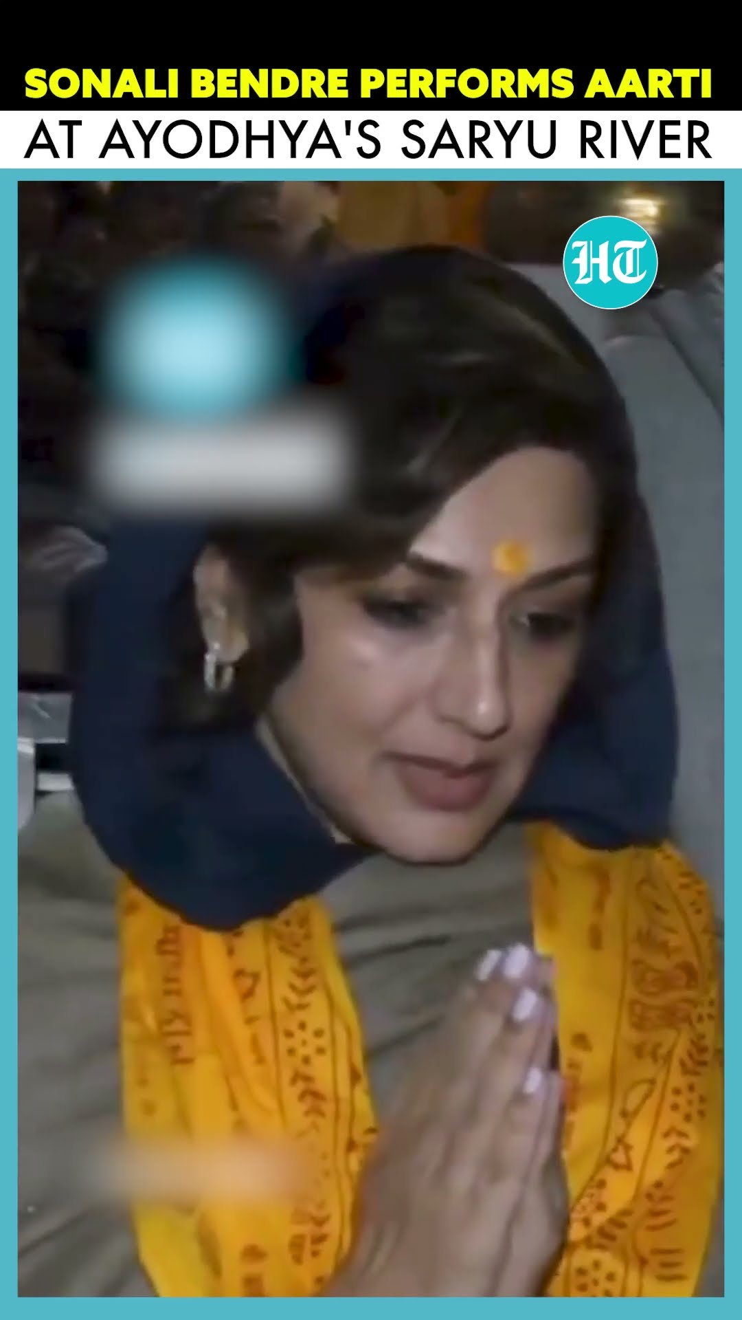 Actor Sonali Bendre Seen Performing Aarti at Ayodhya’s Saryu River #shorts