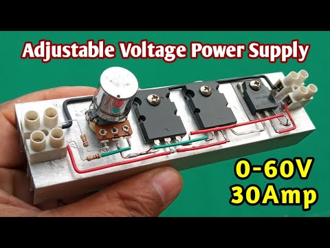 Powerful Adjustable Voltage Power Supply. 0-60V 30Amp. Using 5200 ...