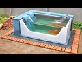 Aquarium Design || Design Double Bathtub with Two Pillows With cement