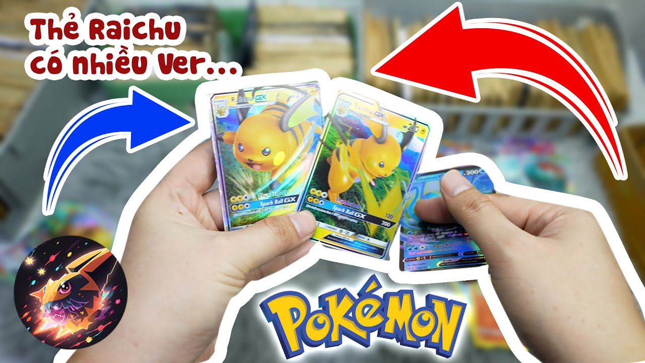 Thẻ Pikachu nhiều phiên bản 