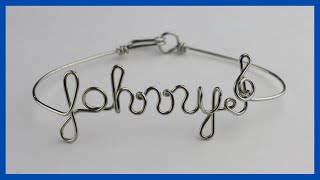 Wire Name Bracelet Tutorial // Johnny with a Treble Clef screenshot 2