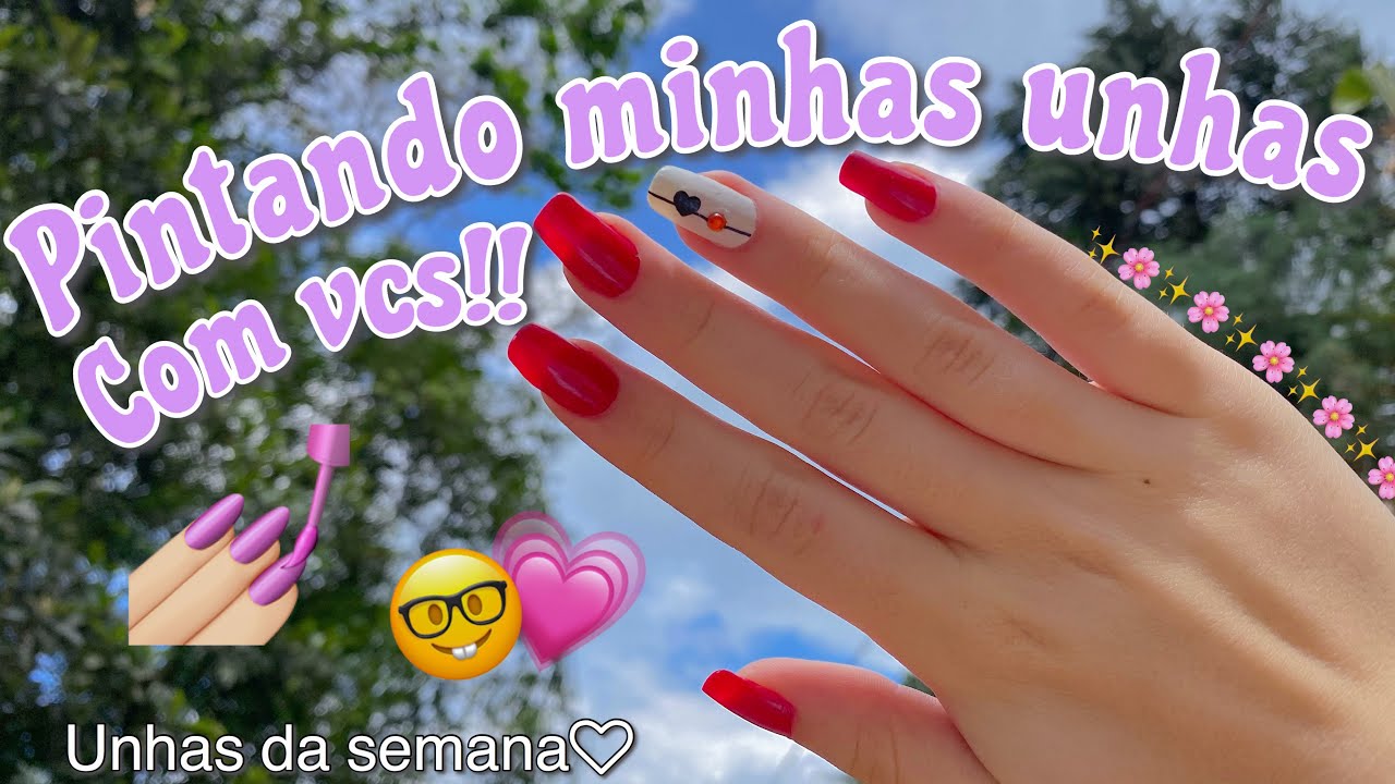 Pintando minhas unhas com vcs🤓💗 ~Unhas da semana💅🏻✨~ |Iris Carvalho Costa