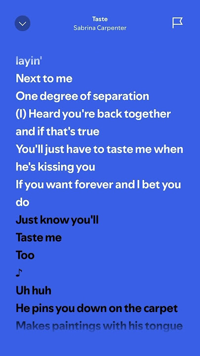 Sabrina Carpenter - Taste #trending #hits #lyrics #spotfy #hitmusic #newmusic #tiktok #music