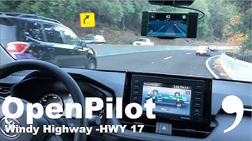 OpenPilot v0.8 on Curvy HWY 17 with Comma Two