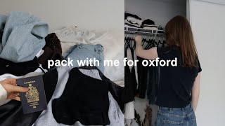 pack with me for study abroad at oxford!