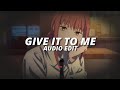 Give It To Me Instrumental Nelly Furtado Justin Timberlake Edit Audio Give It To Me Instrumental Nelly Furtado Justin Timberlake Edit Audio