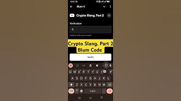 Crypto Slang. Part 2 Blum Code