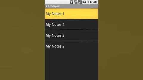 AK Notepad (How to send note by SMS)