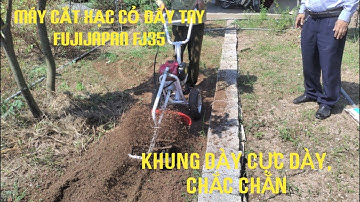 Máy cắt cỏ, xạc cỏ, xới đất đẩy tay 2 bánh xe Fujijapan GX35 khung dày 4 thì. Đánh tơi đất