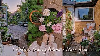 I made a dreamy boheme outdoor space in my garden