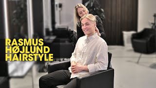 Middle part hairstyle 💈💇‍♂️ inspired by Rasmus Højlund ⚽️🏃