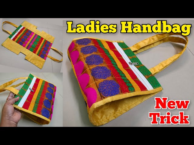 How to make a new design zipper handbag cutting and stitching / Handbag  banane ka tarika / tote bag - YouTube