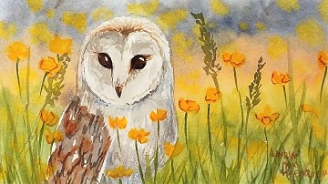 Easy Owl Watercolor Painting Tutorial for Beginners