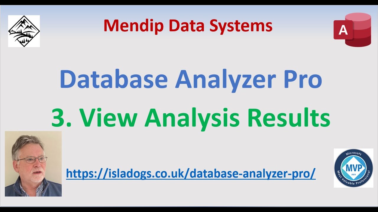 Access Database Analyzer Pro - 3: View Analysis Results - YouTube