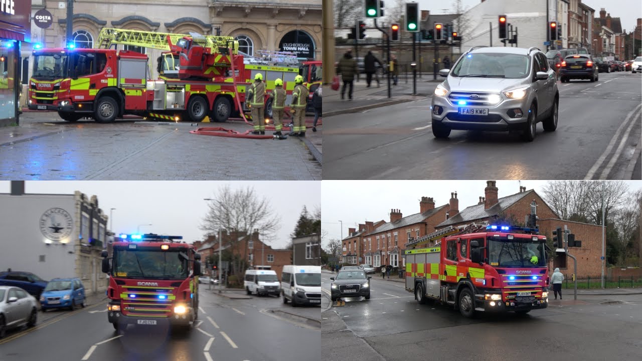 Fire Service Responds to HSBC Fire in Loughborough Leicestershire