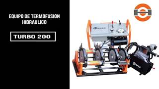 SOLDADURA DE TUBERIA DE TERMOFUSION 200 mm EQUIPO HIDRAULICO TURBO 200 HAYES COLINDUSTRIA