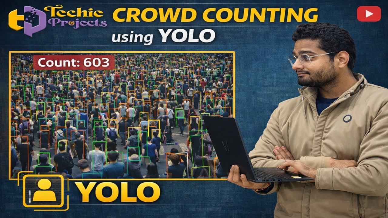 Crowd Counting with Lidar | Crowd Counting using YOLO - YouTube