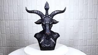 Testa Di Capra Baphomet Isolata Simbolo Satanico Satana Con Demone - Foto 6