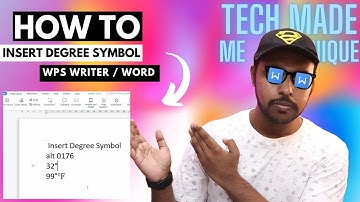 How to Insert Degree Symbol in wps office writer