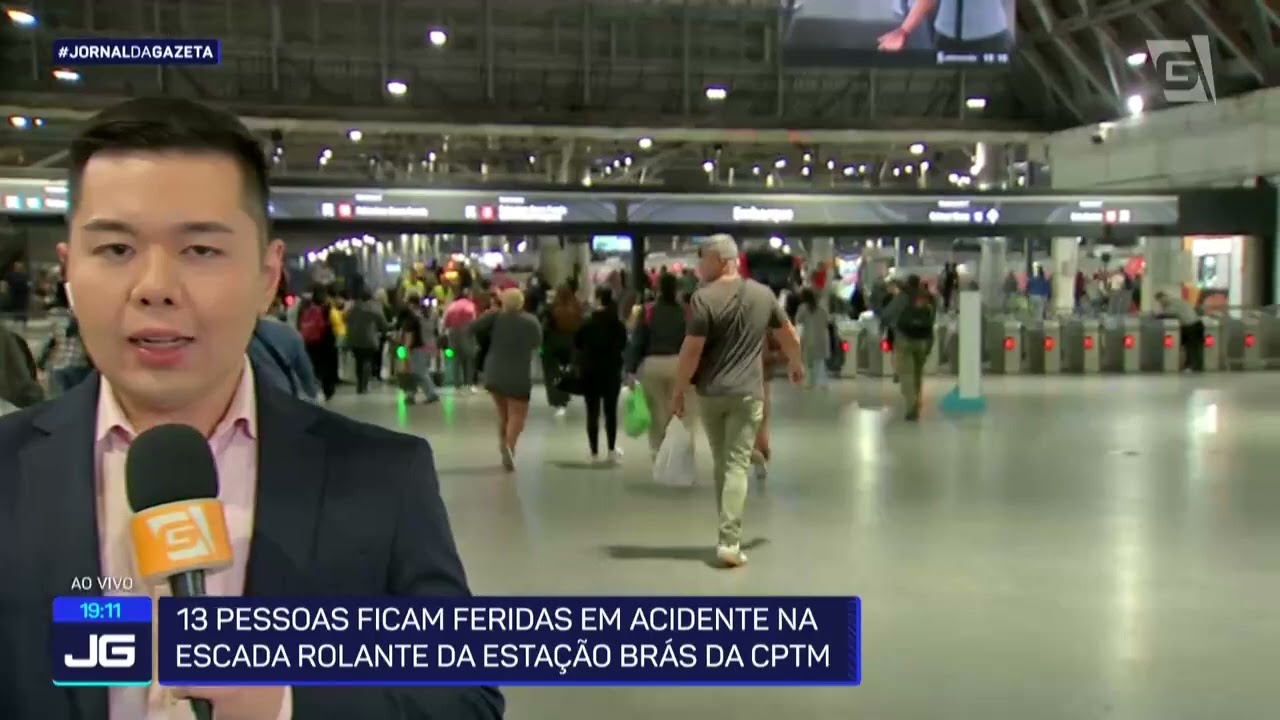 Acidente em escada rolante deixa 13 feridos no Brás