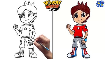 Yo-kai Watch drawing || How to draw Nate from Yo-kai Watch