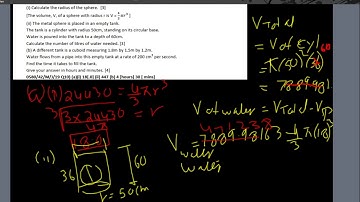 IGCSE Math 0580 Topic 21(b)/50 : Volume and Surface Area P4 [Worksheet in description]