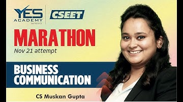 CSEET Business Communication MARATHON November 21 | CS Muskan Gupta