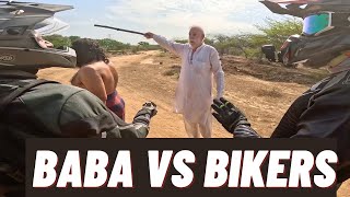 Baba Hitting Bikers with Stick | Never Expected this on a Trail Ride