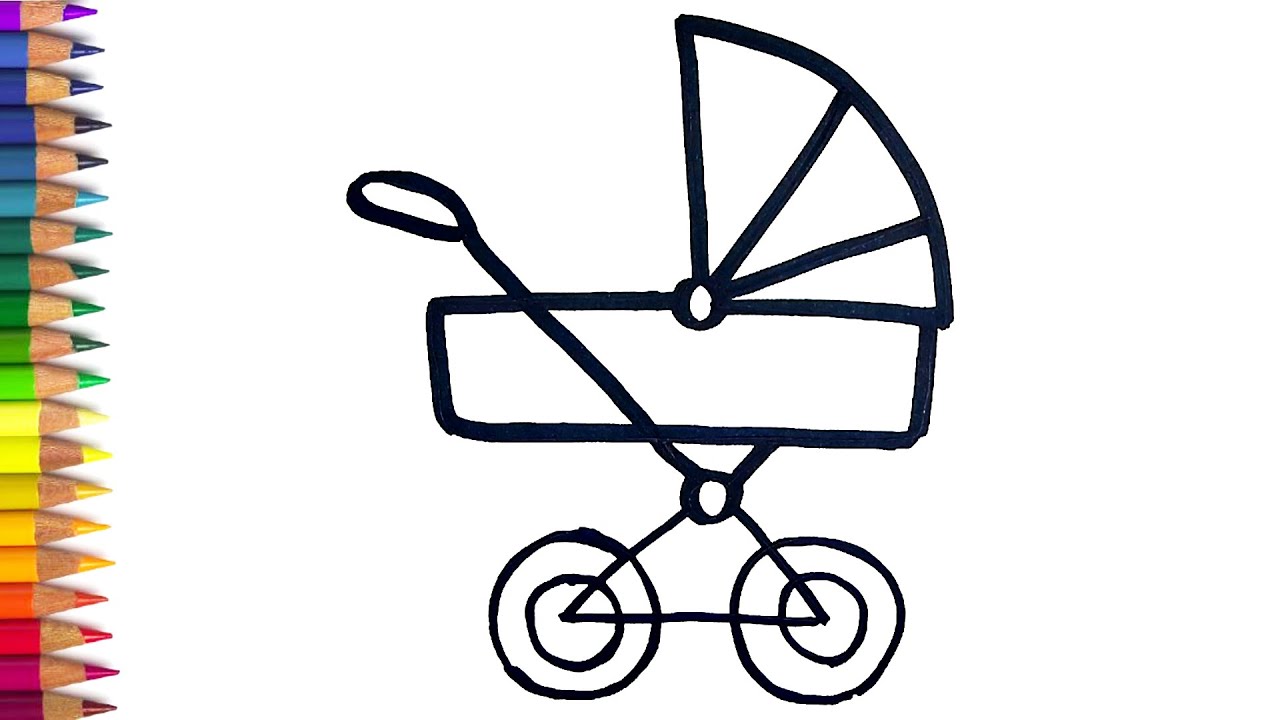 Коляска рисунок простой
