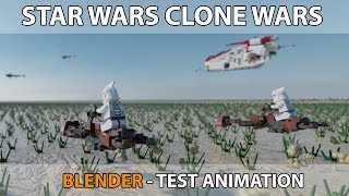 LEGO STAR WARS the Clone Wars - 501st Animation Test - Blender 3D Republic Gunship Animation
