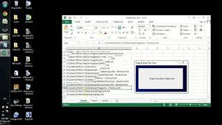 Drag & Drop File Folder path, microsoft Office Excel vb,vba