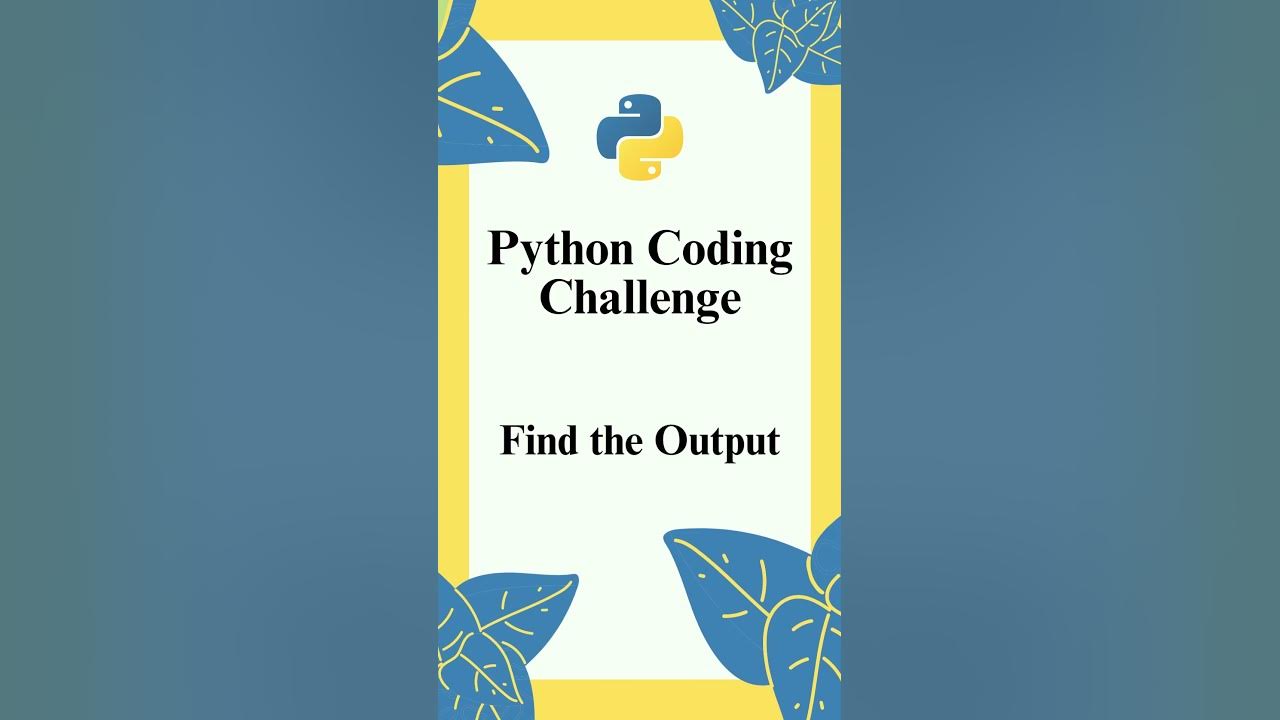 Python Coding Challenge - Code 15 - YouTube