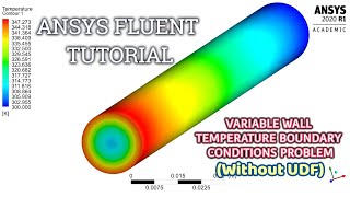 ANSYS Fluent Tutorial | Variable Wall Temperature Boundary Condition in ANSYS Fluent without UDF