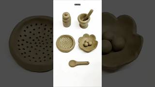 clay kitchen set, #miniature #creativeclayideas #kitchenset #clay #diy #homecraft