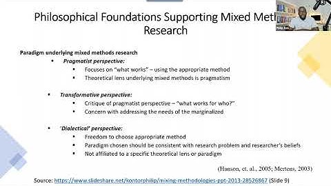 Designing and Conducting a Mixed Methods Study Lecture 5