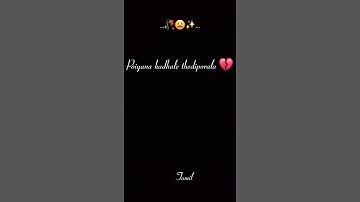 Thumbnail of Podi poo indha unmaiyana kadhale 🥀😫💔.... (Tamil) #feelings #tml.#song #lyrixz #arasan #tag