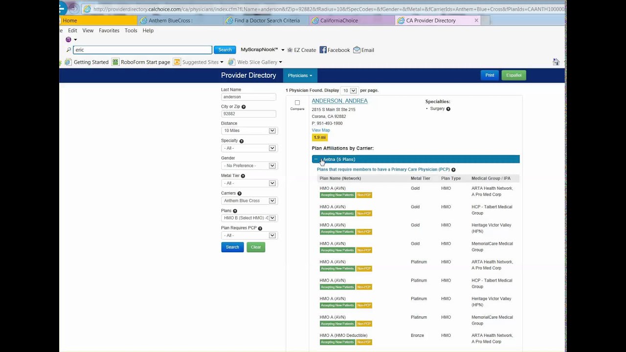 CalChoice Lookup your Doctor - YouTube