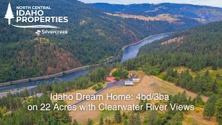 Private Idaho Retreat: 4BD/3BA Home on 22 Acres with Clearwater River Views